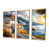 Toile avec cadre flottant or