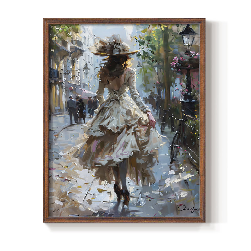 Reproduction encadrée WOMEN Series DCLXI - bois massif, H 11 po x l 9 po, Noyer