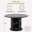 47” Round Dining Table For 4, Wood Farmhouse Kitchen Table For Living Room, Dinner, Chamfered Edge 1.18" Thickness Tabletop-1542690567