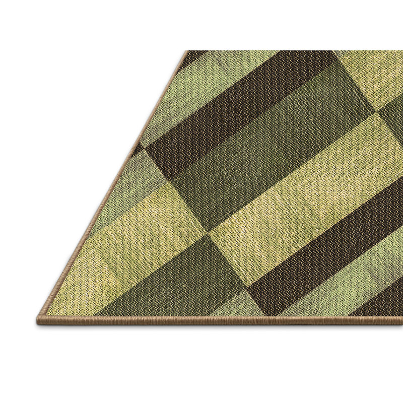 Geometric Indoor Rug, Rectangle 5' x 8'