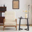 Fauteuil en bois massif l 25,6 po avec support lombaire Lemley -1292980267
