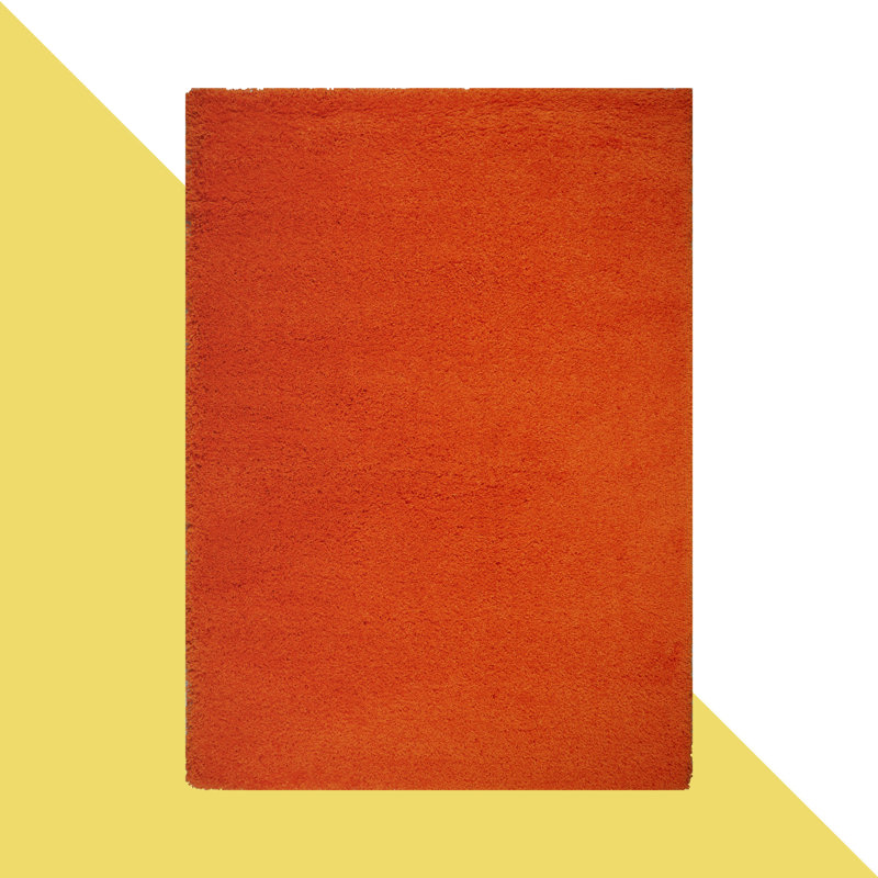 Esterly Orange Shaggy Rug, Rectangle 200 x 290cm