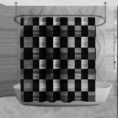 Rideau de douche à carreaux Alfredson