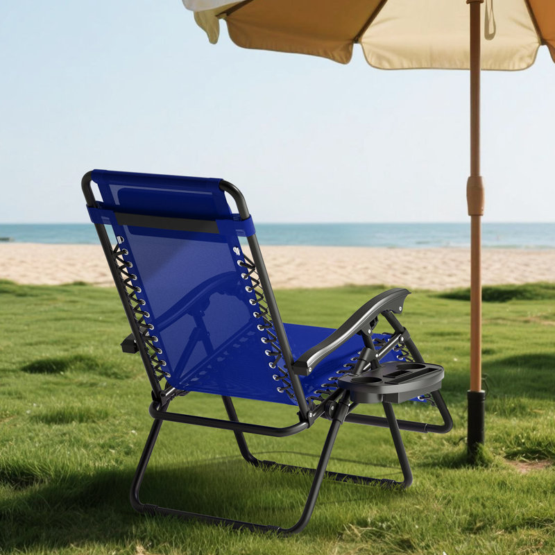 Chaise longue pliante à gravité zéro Morena, Bleu
