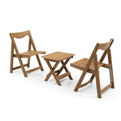 Hips Foldable Bistro Table And Chair With 2 Chairs, Finish For Outdoor Living Space Chairs Rectangular Table, Patio