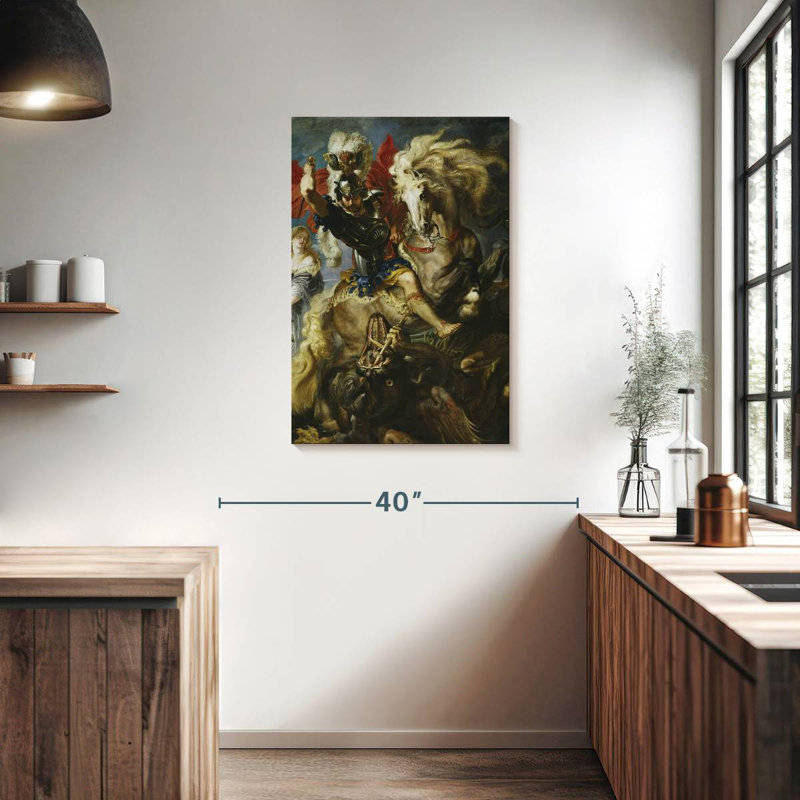 Leisha St. George Battles The Dragon, 36" H x 24" W