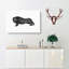 Wombat Illustration In Black And White - Wrapped Canvas-55300731