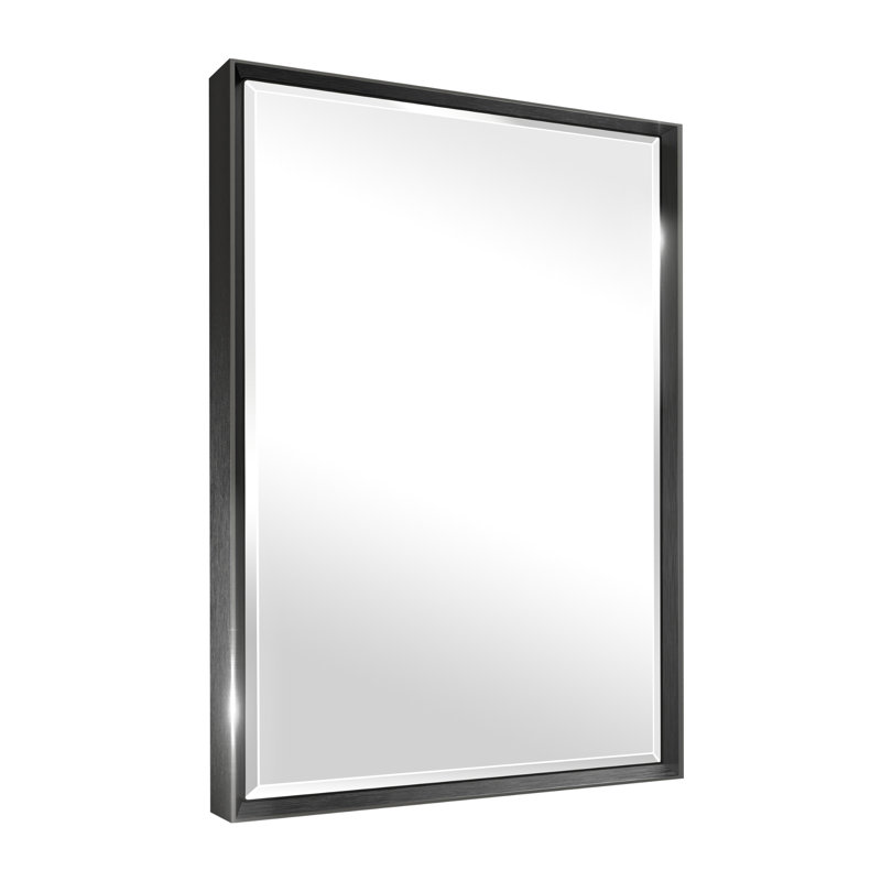 Miroir mural Lohoski, Noir mat, 36 po x 24 po