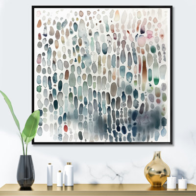 «Nayeli Blue and White Exploration Abstracted Patterns II», reproduction sur toile