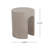 Outdoor MGO Round with U-Shape Side Table, Light Grey