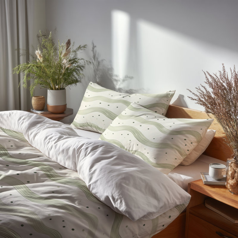 Ensemble de literie moderne 3 pièces - Ensemble de housse de couette à pois