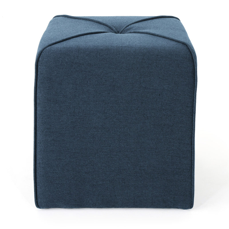 Tissu bleu marine - option de siège carré cubique supplémentaire disponible en H 17 po x l 16,5 po sans siège d'assemblage et espace de détente 17 po 16,5 po