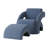 Upholstered Armchair With Ottoman-1092074555