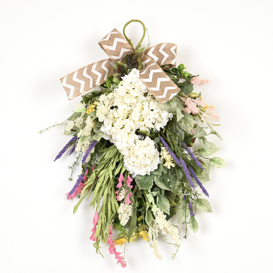 Faux Spring Front Door Hydrangea Swag The Holiday Aisle®