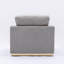 Chaise d'appoint grise avec coussin