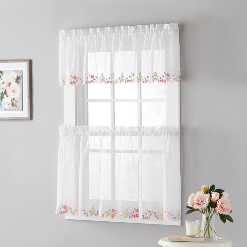 Brigit Floral Tailored Cafe Curtain