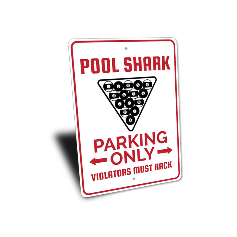 Enseigne de piscine Pool Shark, H 14 po x l 10 po x P 0,04 po