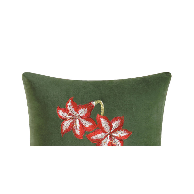 Amandus Embroidered Cotton Throw Pillow