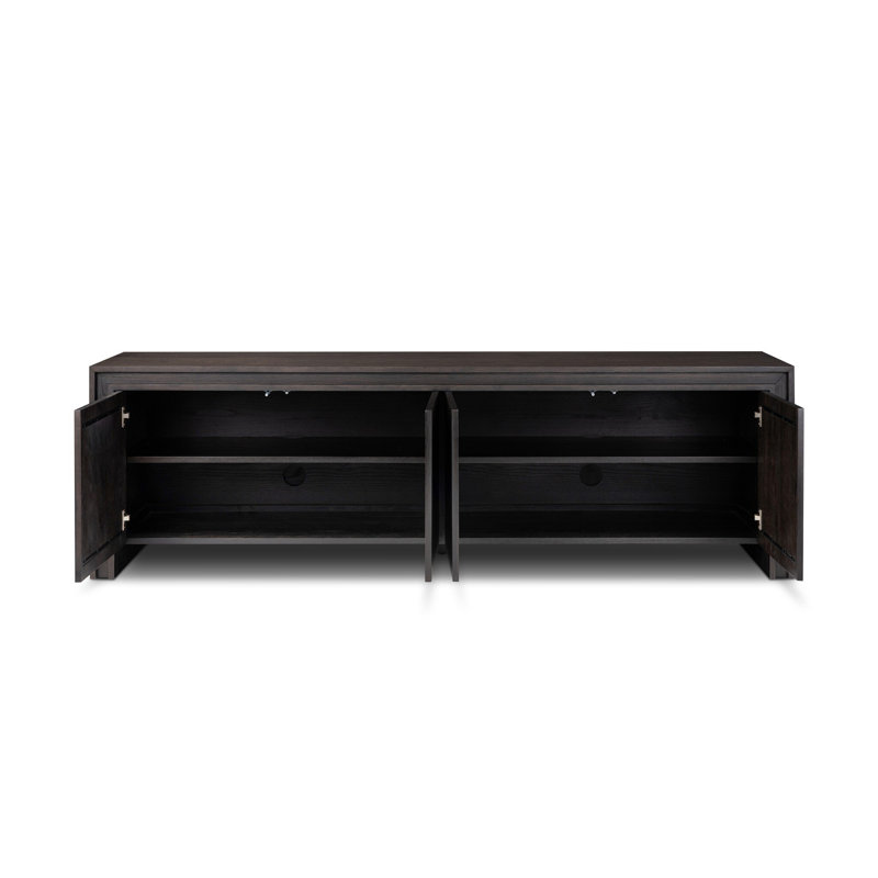 Chalmers Media Console-Weathered Oak, Weathered Oak