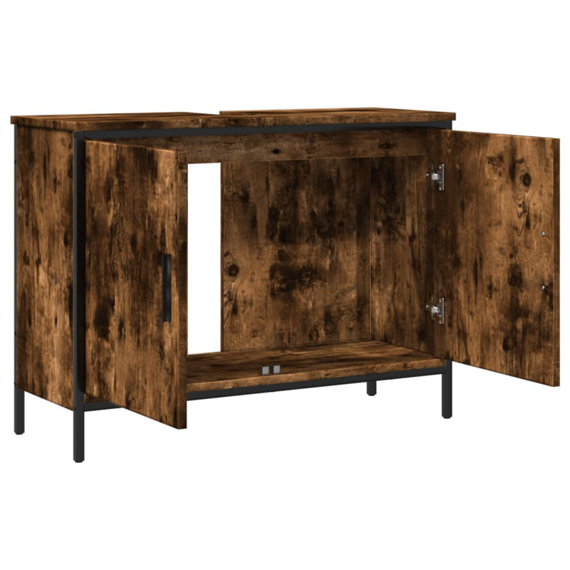 Awalt 80mm Single Bathroom Vanity, Smoked Oak