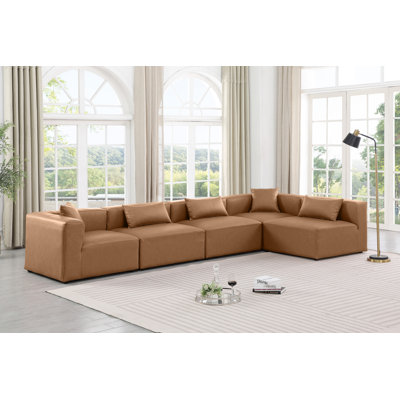 Canapé modulaire en similicuir 5 pièces Ivion
