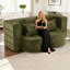 Canapé-lit en chenille Boneless, grand, futon pliable en mousse à haute densité-407667965