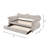 Beige Upholstered Twin Daybed with Trundle
