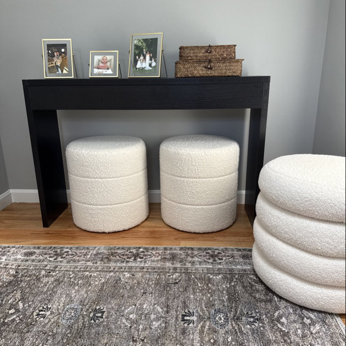 Nooriyah Narrow Console Table Hallway Foyer Table - Black, 31.5'' H X 47.2'' W X 11.8'' D