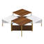 Ensemble de tables basses Modern Modern de 4 pièces de style Mid Century Square-3565515
