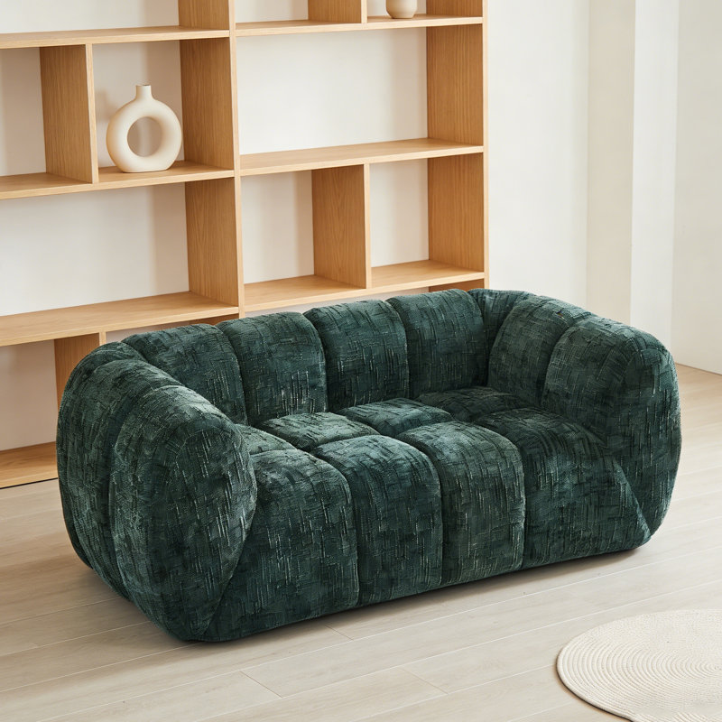 Canapé moderne en nuage de mousse pure chenille profonde, canapé confortable matelassé pour appartement de chambre à coucher de salon