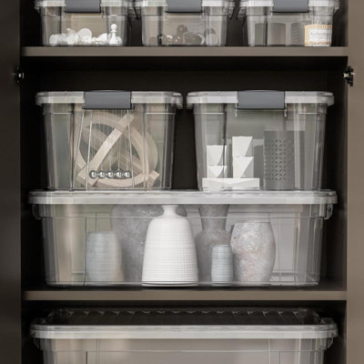 Boîtes de rangement transparentes avec couvercles Superio