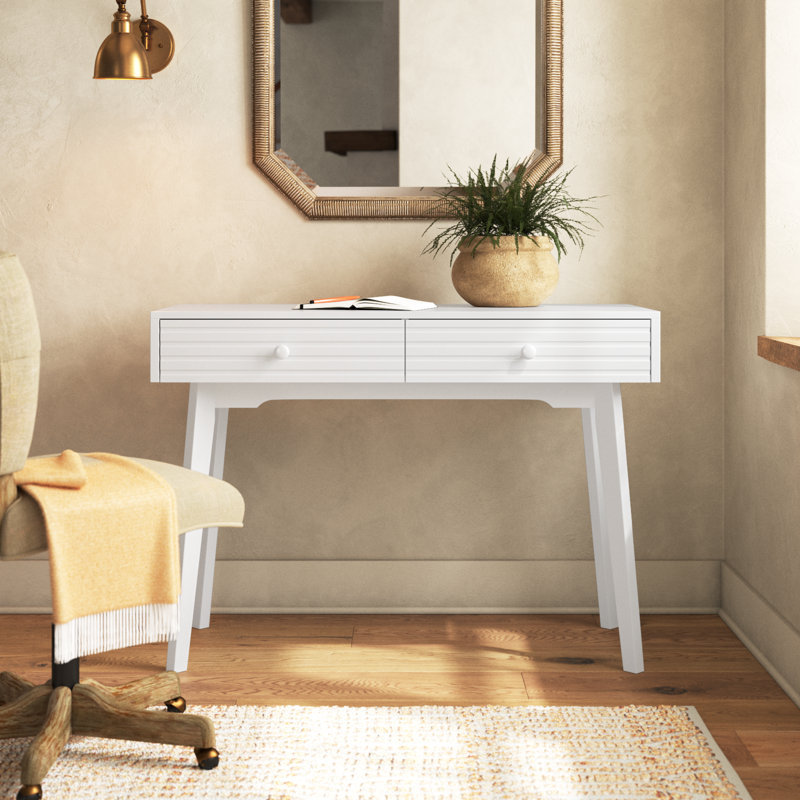 Raphael Solid Wood Writing Desk, White