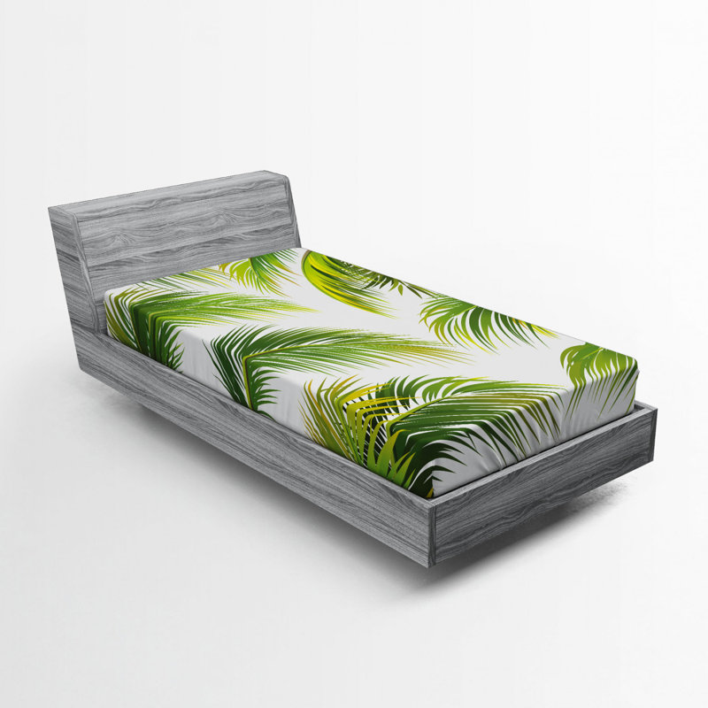 Palm Microfiber Fitted Sheet, Twin XL Fitted Sheet