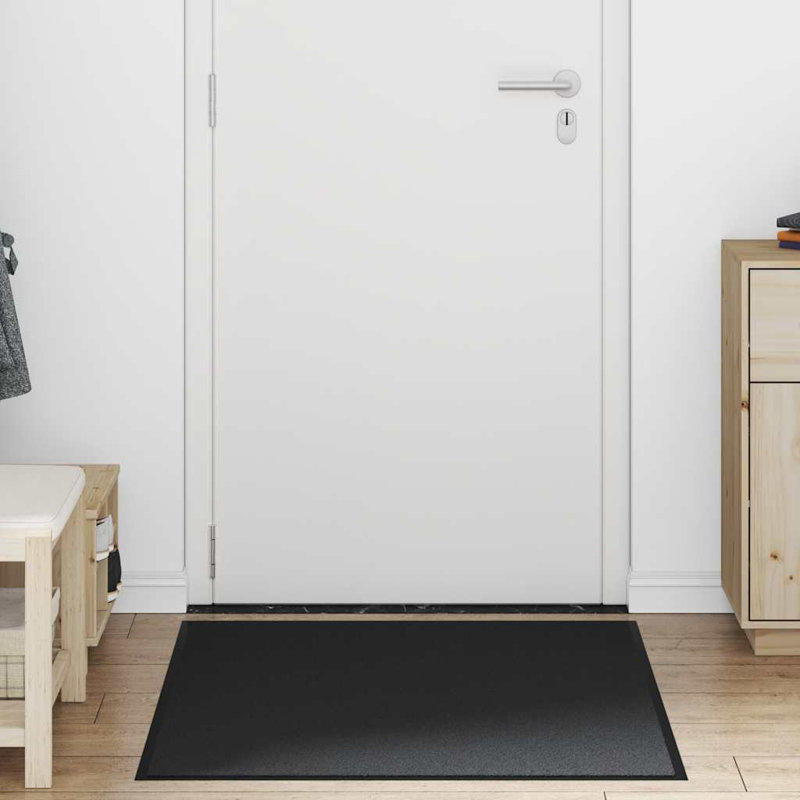 Non-Slip Indoor / Outdoor Door Mat, 80cm W x 120cm L, Black