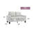 Contemporary White Loveseat For Casual Living