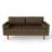 Matheny 70' Mid-Century Modern Faux Leather Sofa Loveseat with Solid Wood Frame, Two Pillows-1541138098