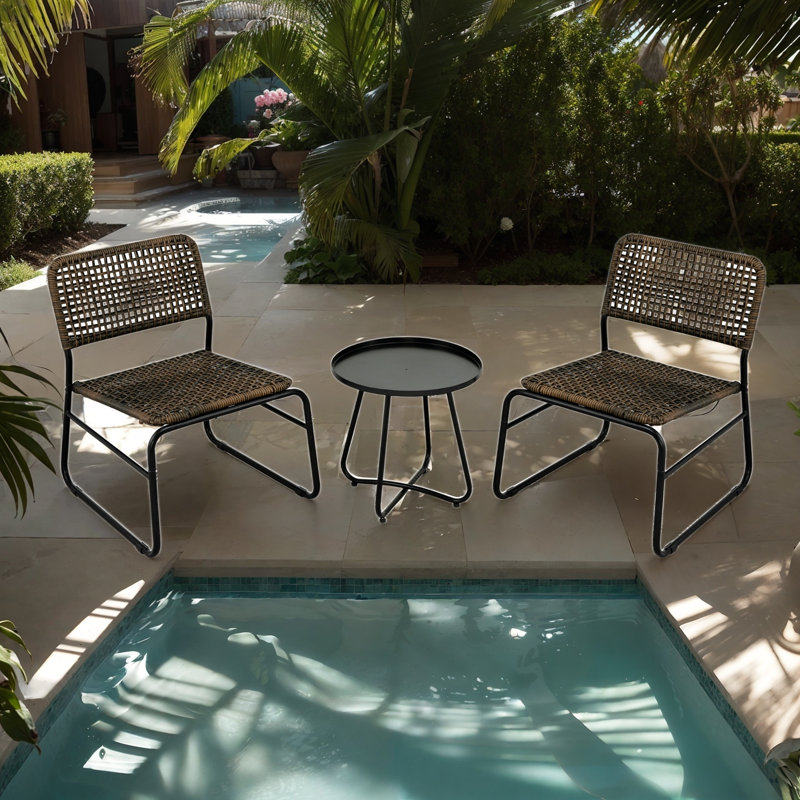 Ensemble 3 pièces de mobilier de patio