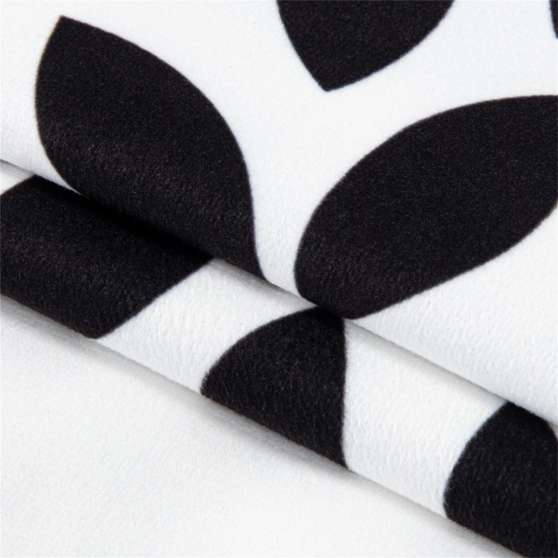 Housse de coussin d'extérieur carré Impression KD125, Noir / blanc