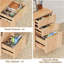 Bureau de direction cannelé 60 po avec tiroirs, bureau d'écriture en bois avec rangement pour bureau, bureau, chambre à coucher, chêne naturel