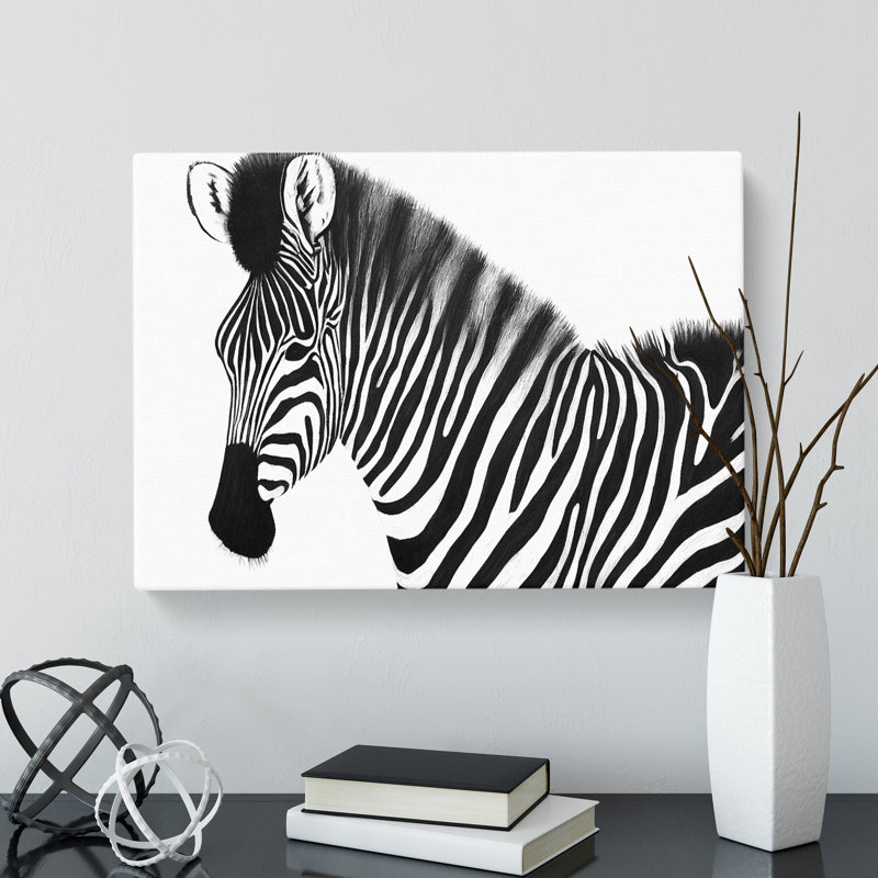 Zebra Portrait Vol.2 - Wrapped Canvas, 35cm H x 50cm W x 3cm D