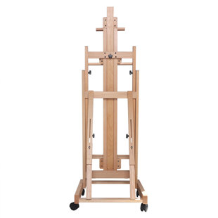 24 High Small Laptop Wooden H-Frame Studio Easel - Artists Adjustable  Tabletop Beechwood Painting and Display Easel, Holds Up To 19 Canvas