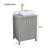 24'' Modern Free-Standing 2-Door Single Bathroom Vanity With Ceramic Top-1351002095