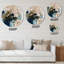 Blue Abstract Reflections I - Art mural rond abstrait sur métal-88627598
