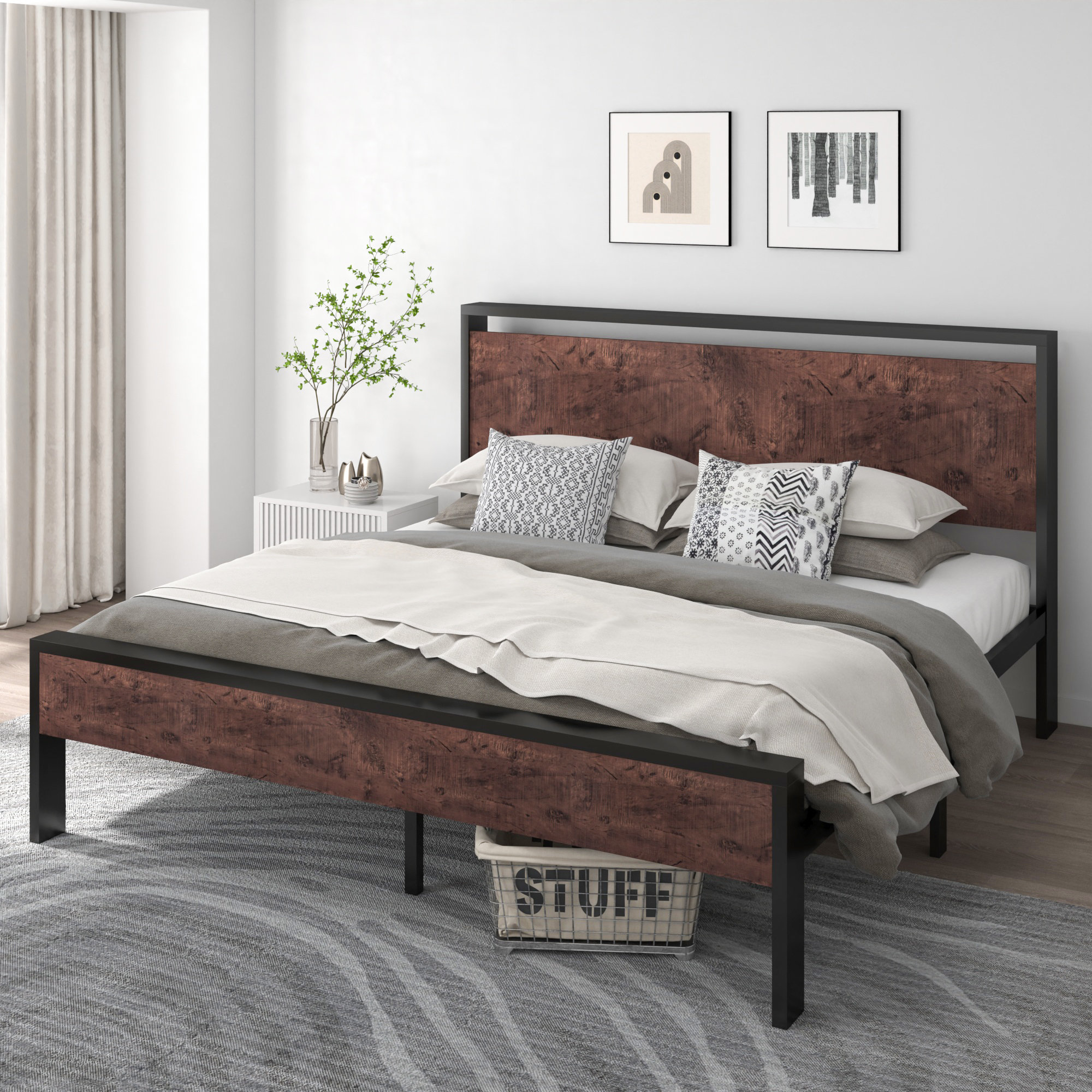 Breakwater Bay Minas Classical Metal Frame Platform Bed