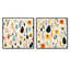 Peraz - Ensemble de 2 collages carrés botaniques abstraits-101852762-101852763