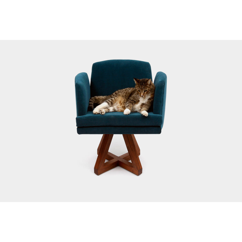 Allison Upholstered Arm Chair, Peacock