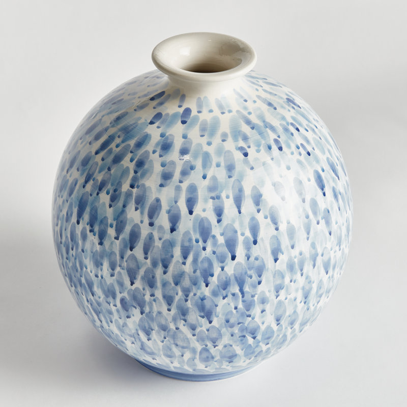 Cascata Handmade Ceramic Table Vase, 15" H x 13.75" W x 13.75" D