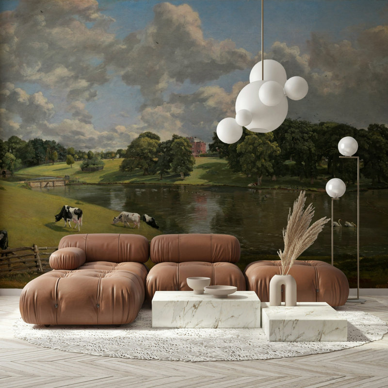 Parkland Landscape Wallpaper Pastoral Countryside Scenic Wall Mural, 140" W x 108" L