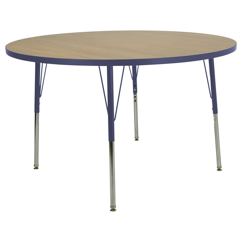Table d'activité circulaire réglable 48 po Contour, Pasadena Oak/Navy