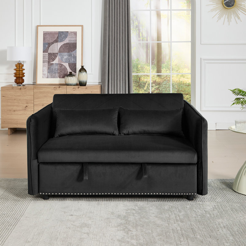 Canapé-lit convertible futon 3 en 1,, Noir